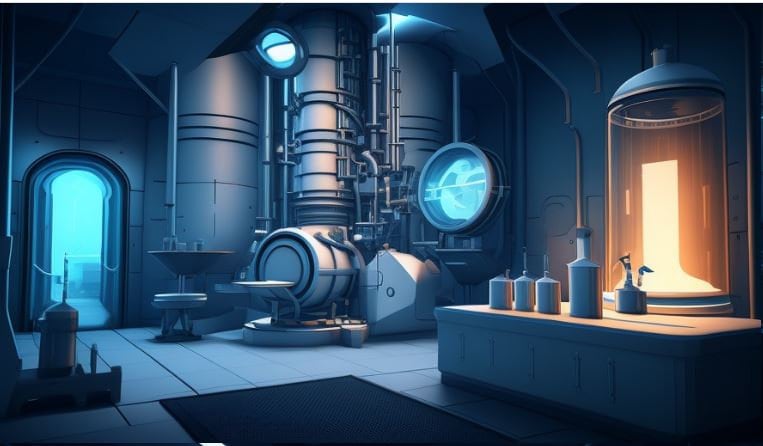 Futuristic Lab Dreams Virtual Background of a High-tech Laboratory to ...