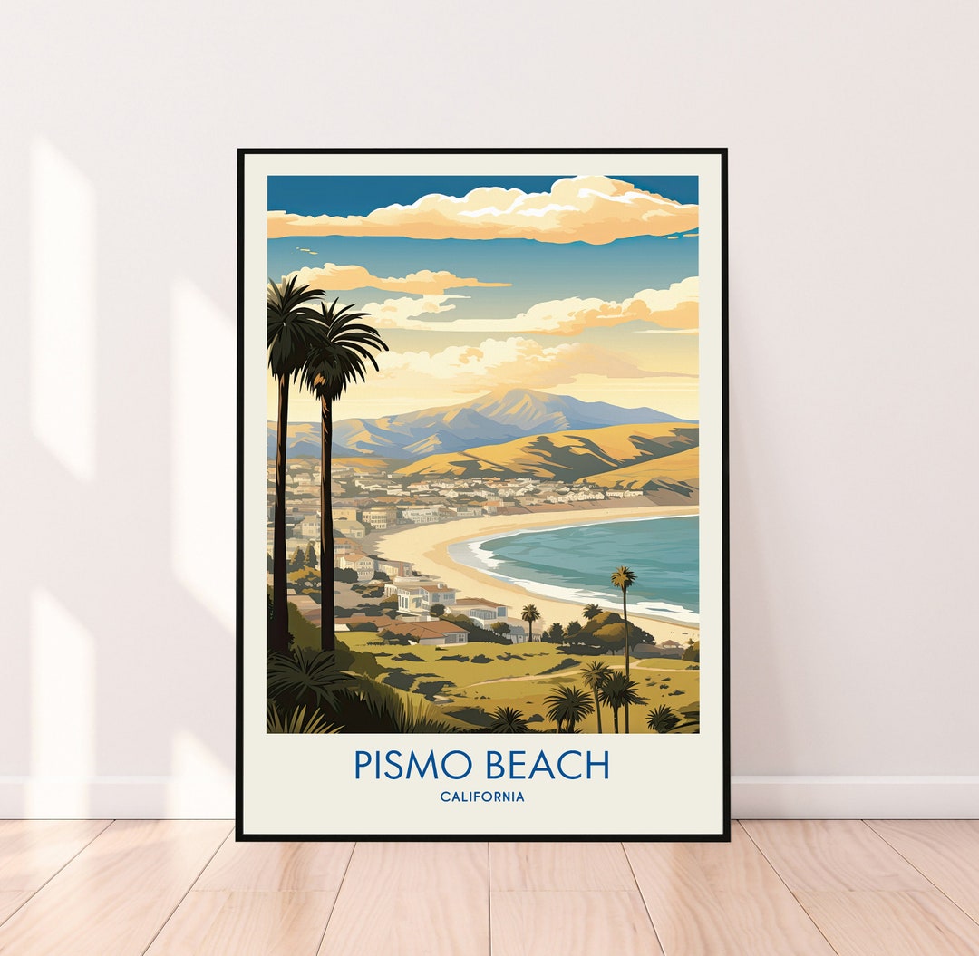 Pismo Beach Poster Pismo Beach Print California Travel Etsy
