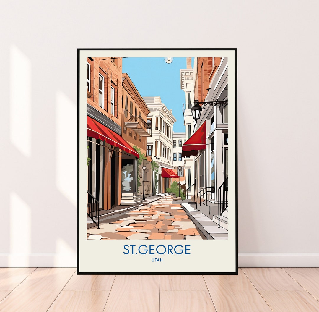 St Travel Poster St Print Utah Poster Etsy