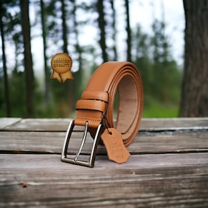 Genuine Leather Belt Blue Leather Belt Gifts for Men Accessories