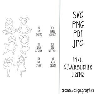 svg png pdf jpg laser file children's yoga yoga affirmations children gift school cone cube yoga including commercial license digital file