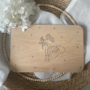SVG l LASERDATEI l SUPERHELDIN inkl Gewerbelizenz super Mama Mutter Tag Valentinstag liebe mamatag SuperMama geschenkidee Brett Vector