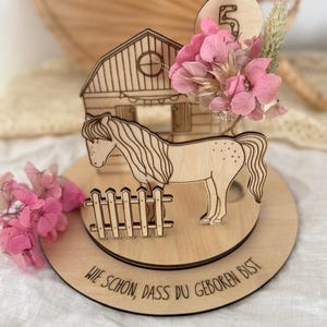SVG l FICHIER LASER l CHEVAUX ferme équestre assiette d'anniversaire joyeux anniversaire gâteau topper topper fichier numérique y compris licence commerciale anniversaire d'enfants