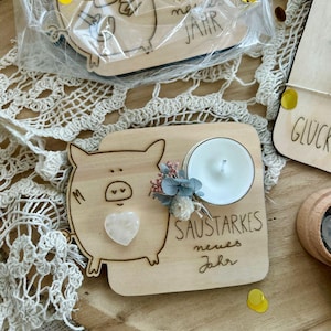 SVG l FILE LASER l CAPODANNO incl. licenza commerciale Capodanno felice anno nuovo semina forte trifoglio a ferro di cavallo fortunato uomo fortunato tealight