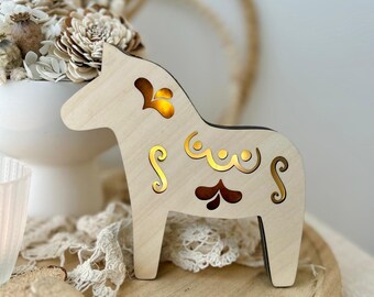 SVG | LASER FILE | CHRISTMAS dala horse dala horses dala light horse scandi motifs hygge digital file lasercut including commercial license vector
