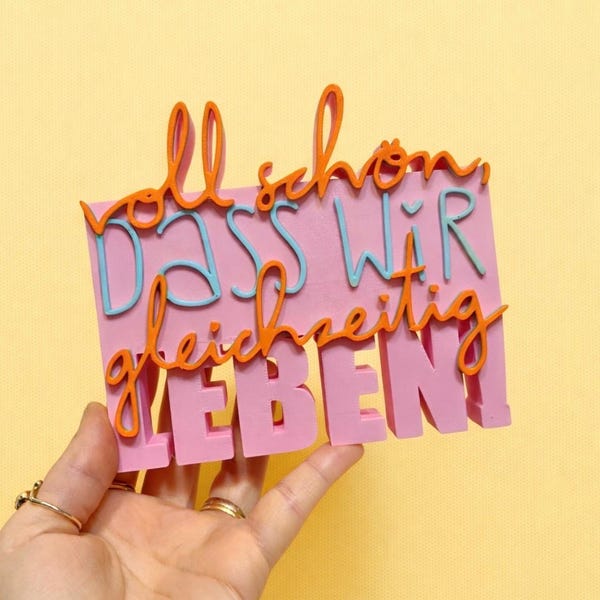 3MF | 3D | LOVE Gift Idea Lettering 3D Printed incl. Commercial License Bambulab Print Colored Lettering Simultaneously Life Heart Person