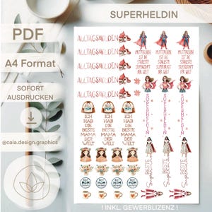 PDF | KERZENDATEI | SUPERHELDIN Datei Wasserschiebefolie inkl Gewerbelizenz  Muttertag beste Supermama Mama kerzentattoos alltagsheldin