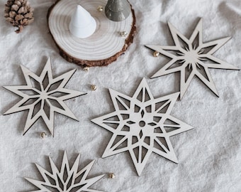 SVG | LASERBESTAND l KERST sterren Kerstboom ster Kerstversiering Kerstversiering lasergesneden inclusief commerciële licentie vector stro ster