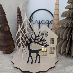 SVG | LASERDATEI | WEIHNACHTEN Weihnachtsteller motive scandi Elch Tannenbaum digitale Datei inkl Gewerbelizenz  hygge Vector Lasercut