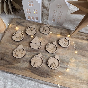 SVG | LASERBESTAND | KERSTBALLEN digitaal bestand incl. commerciële licentie Kerstmis oh je vrolijk Merry Christmas Lasercut Vector