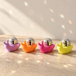 3MF | 3D | SCHNECKE Geschenkidee 3DDruck inkl.Gewerbelizenz Bambulab farbig Kleinigkeit disco discokugel schnecklich party geburtstag