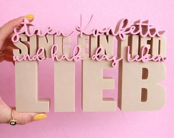 3MF | 3D | CONFETTI Gift Idea Lettering 3D Printed incl. Commercial License Bambulab Print Colored Lettering New Year's Eve New Year's Day Birthday Love