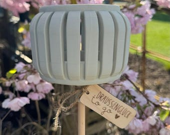 3MF | 3D | TORCIA DA GIARDINO lanterna idea regalo stampa 3D incl. licenza commerciale Bambulab stampa colorata giardino estate giardino amore fiore prato luce