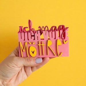 3MF | 3D | OSTERN 3DDruck inkl.Gewerbelizenz Bambulab Druck farbig Schriftzug Osterfest Osterdeko geschenkidee ich mag dich volle möhre