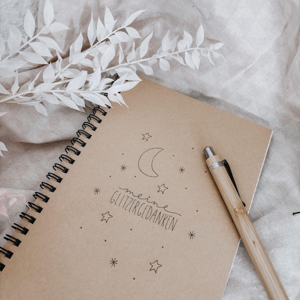SVG | LASER FILE | NOTEBOOK Thoughts Ideas Memories Notes incl. commercial license Lasercut gift idea Birthday Farewell Educator