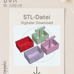 STL | 3D | CAIXA Ideia para presente Impressão 3D redonda incl. Licença comercial Bambulab Print Caixa de coração Embalagem de cesta