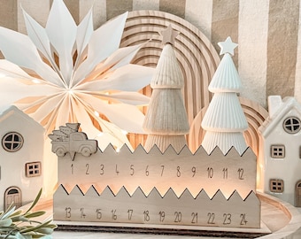 SVG | LASER FILE | CHRISTMAS Advent calendar including commercial license Christmas Advent 24 Advent countdown Countdown Lasercut vector