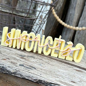 3MF | 3D | LIMONCELLO Spritz idea de regalo letras impresión 3D incluyendo licencia comercial Bambulab impresión bebida de verano coloreada
