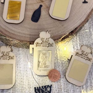 SVG l LASER FILE l WISDOM Glass pendentif idée cadeau pendentif fichier numérique Nouvel An Nouvel An incl. licence scratch Vector scratch wish