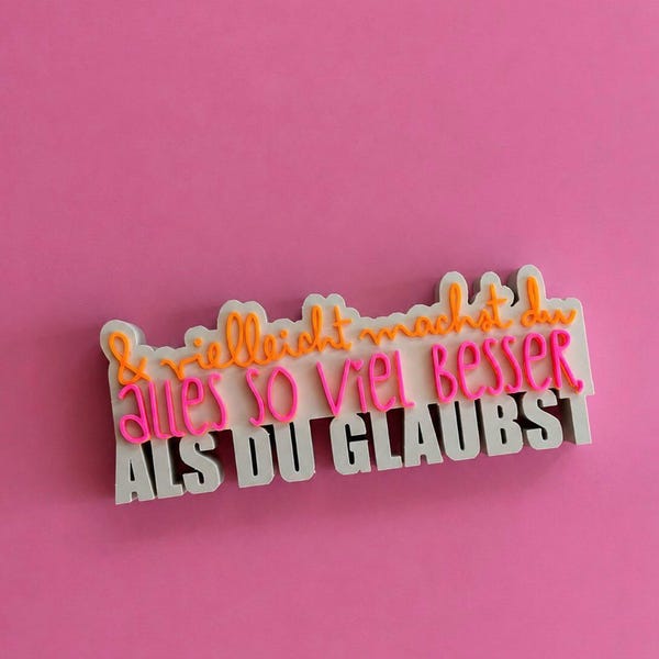 3MF | 3D | YOU DO EVERYTHING so much better than you think Gift idea 3D print incl. commercial license Bambulab print colored lettering cheer up