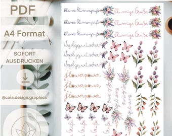 PDF | CANDLE FILE | LEAVES candle template candle tattoo digital file waterslide eucalyptus flowers spring butterfly incl. license