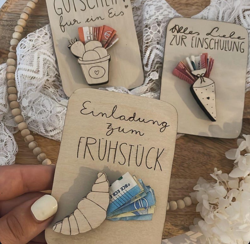 SVG LASER FILE CASH GIFT Card With Plugin Function Birthday First Day