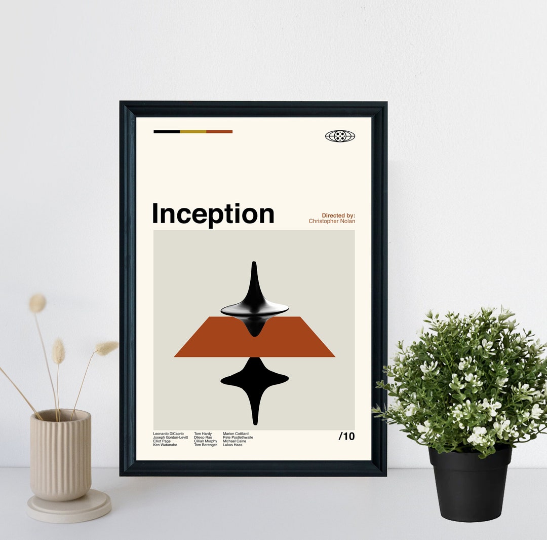 INCEPTION Movie Poster INCEPTION Retro Movie Poster Etsy