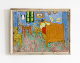 Van Gogh The Bedroom Painting, Vintage Fine Art Print (Digital Download)