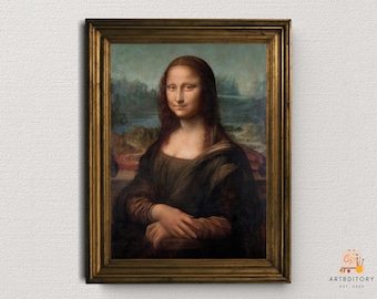 Mona Lisa Vintage Art Print, Da Vinci Famous Painting (Digital Download)
