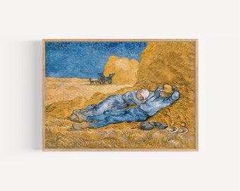 Van Gogh 'The Siesta' Fine Art Print, Vintage Wall Decor (Digital Download)