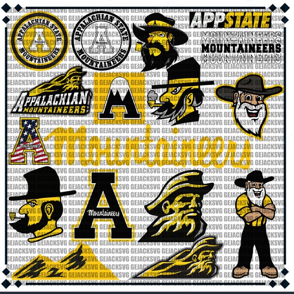 Appalachian State University SVG, Mountaineers SVG, Game Day, App State, Football, Basketball, College, Athletics, Instant Download.
