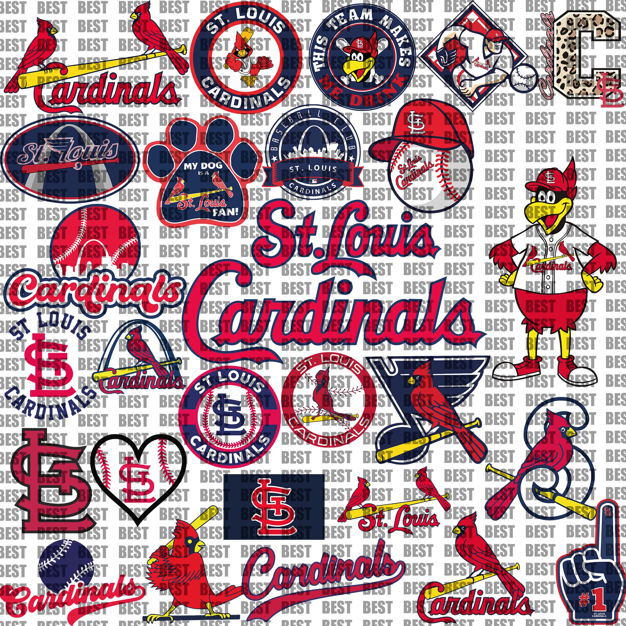 Cardinal SVG Baseball Team SVG ST Louis Game Day Ready For Etsy