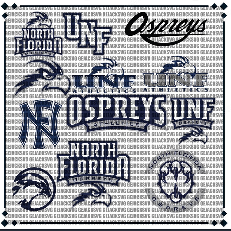 UNF University SVG Ospreys SVG Game Day Football Etsy
