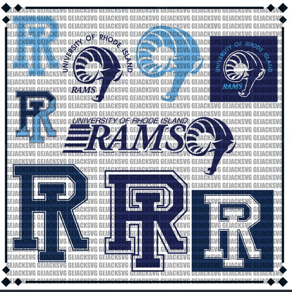 Rhode Island University SVG, Rams SVG, Game Day, RI, Football, Basketball, College, Athletics, Instant Download.