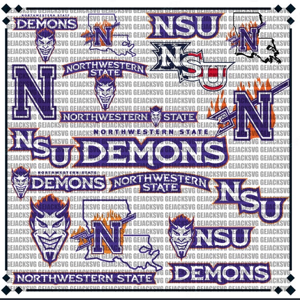 Northwestern State University SVG, Demons SVG, Game Day, NSU, Football, Basketball, College, Athletics, Instant Download.