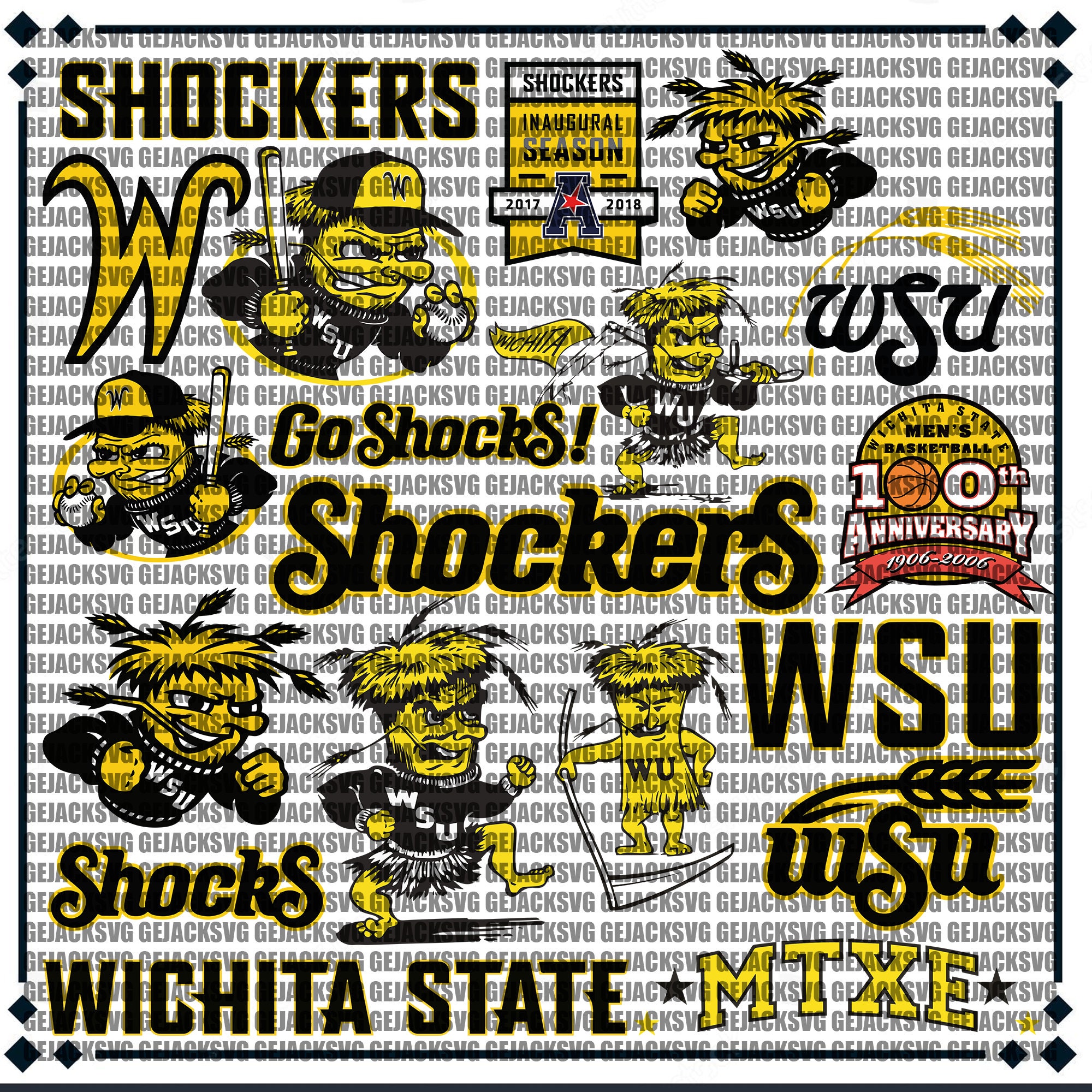 Wichita State Shockers Mascot Logo Iron On Embroidered Patch