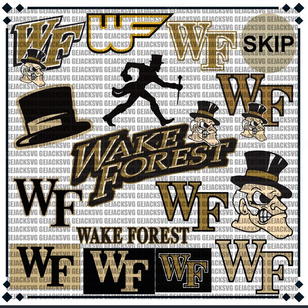 Wake Forest University SVG, Demon Deacons SVG, Game Day, WF, Football, Basketball, College, Athletics, Instant Download.