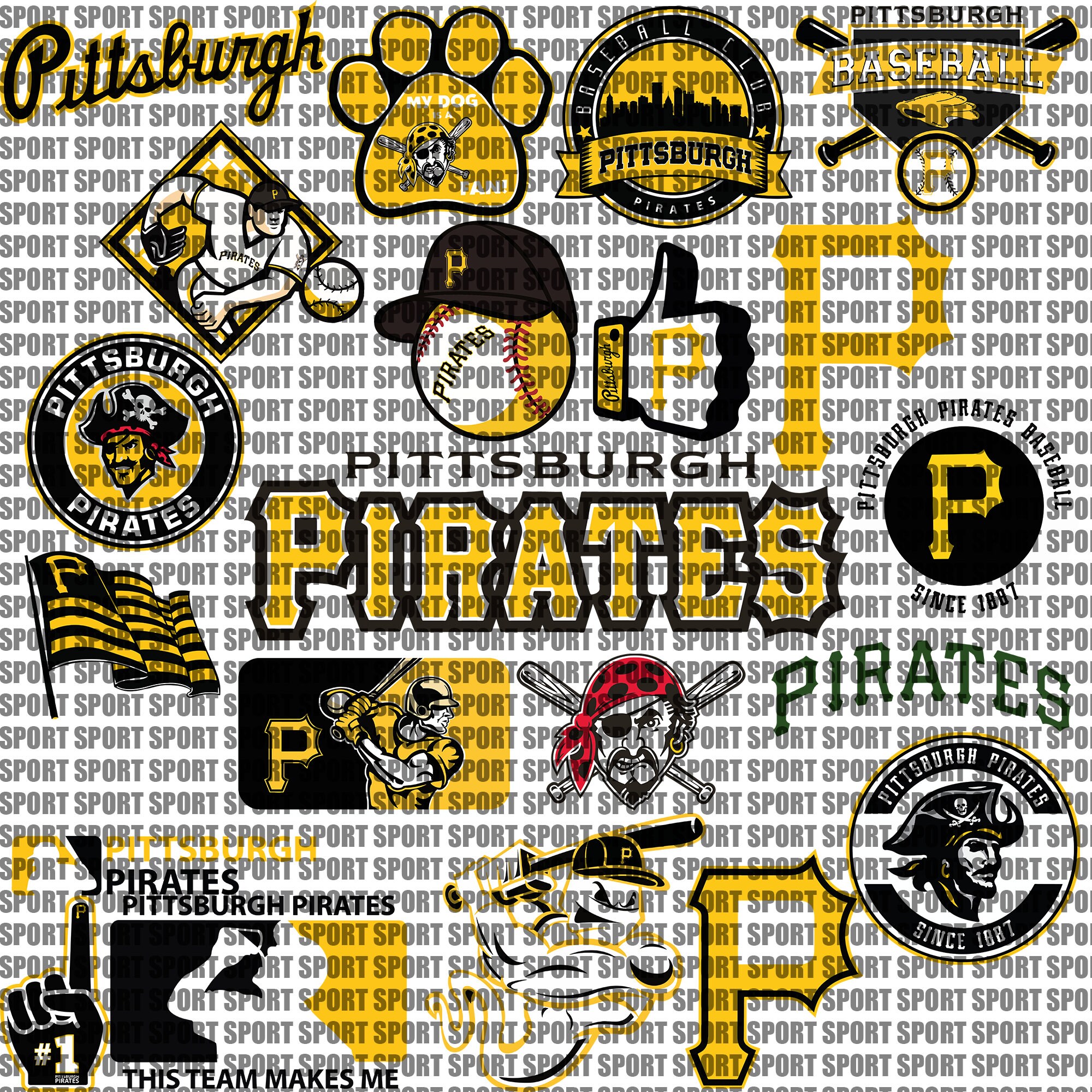 Pirates SVG Pittsburgh SVG Baseball Team Svggame Day Etsy