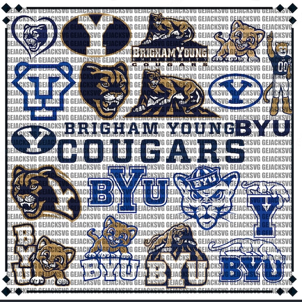 Bringham Young University SVG, Cougars SVG, Game Day, BYU, Football, Basketball, College, Athletics, Instant Download.