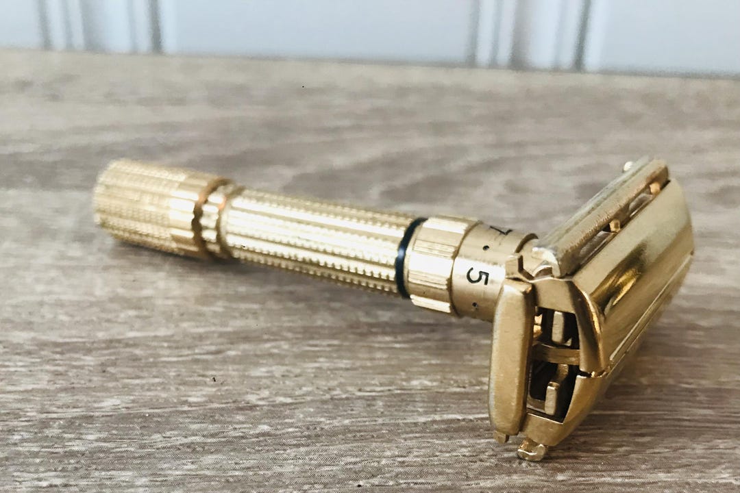 Vintage Gillette Gold Fat Boy Adjustable Safety Razor 1960 F1 - Etsy