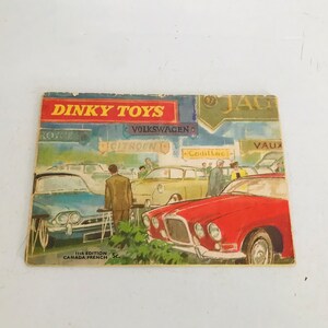 Katalog zabawek DINKY z 1963 r., Kanada, ceny samochodów Meccano z odlewów ciśnieniowych, samoloty, ciężarówki Supertoys, rzadki katalog odlewów ciśnieniowych, zabawki zabytkowe, rzadkie