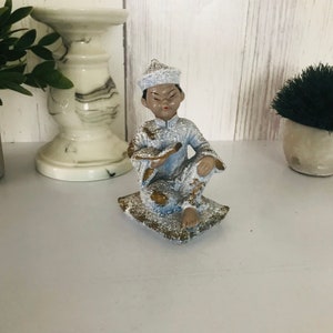 Vintage Occupied Japan Figurine, Rare 1940&#39;s Shelf Sitter Blue Boy, Japanese Sculpture, Antique Ceramic Figurine, Collectible, Vintage Japan