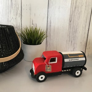 Rare Vintage Wood Truck, Wooden Toy Truck, Spanish Wood Toy, Hand Crafted Wood Truck, Vintage Toy, Wooden Red Truck, Collectible,