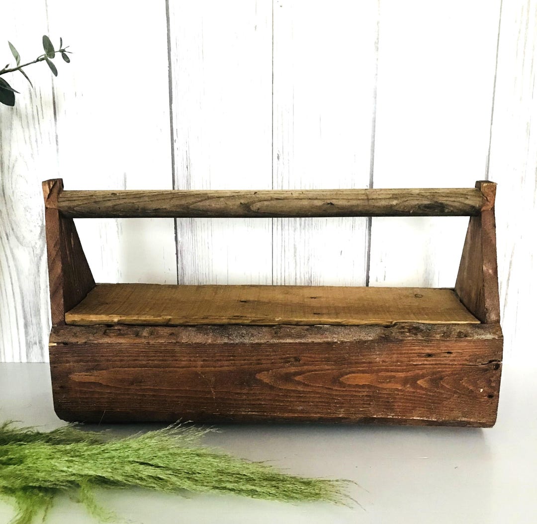 Rustic Toolbox, Log Tool Box, Farmhouse Toolbox, Antique Wooden Toolbox ...
