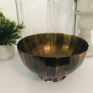 Antique Copper Bowl, Vintage Copper Planter, Copper Fruits Bowl, Copper Pot Farmhouse Decor, Elegant Copper Bowl, Kitchen Decor, Boho Style