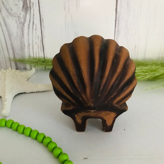 Ceramic Shell Trinket Box, Shell Ring Display, Vi… - image 3