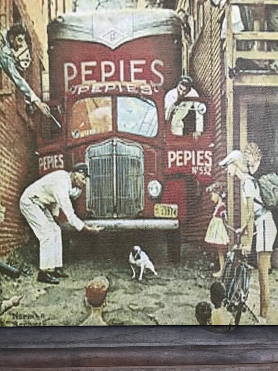 Norman Rockwell Print Framed, Vintage Frame, Traffic