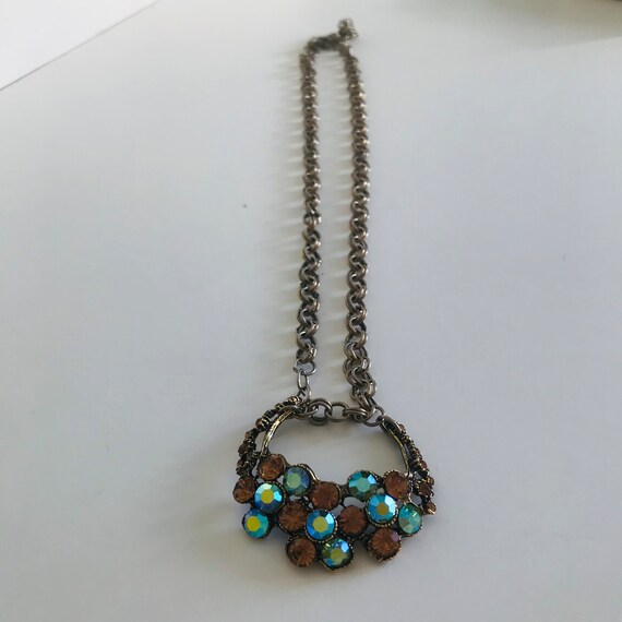 Vintage Rhinestones Fruit Salad Necklace, Vintage… - image 5