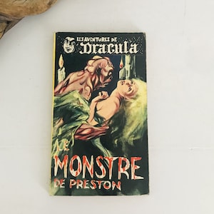 Le monstre de preston, Les Aventures de Dracula, Paperback 1966, French Edition, Dave Max Book, Vintage Dracula, 60&#39;s Monster Book, Rare