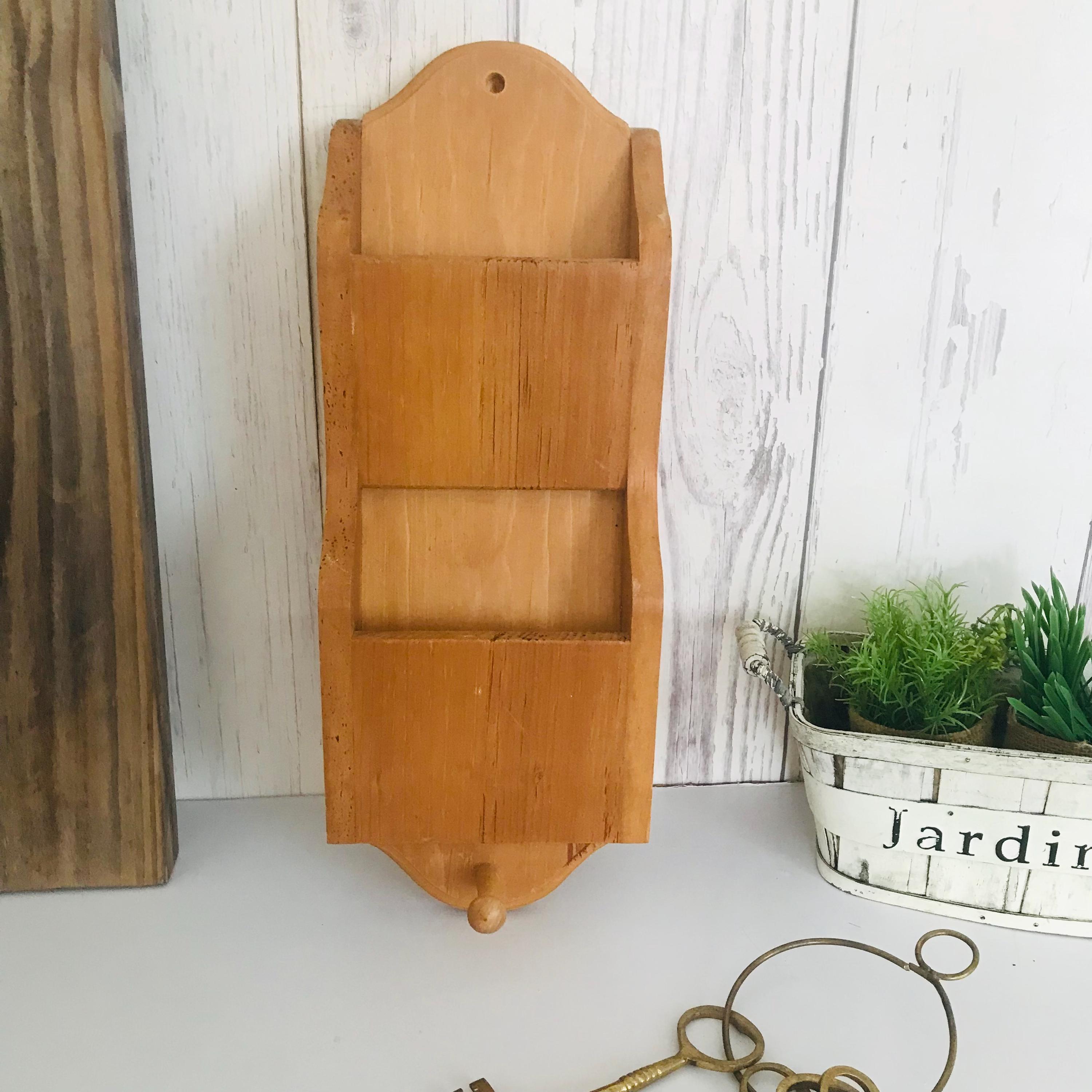 Vintage Solid Wood Letters Holder, Vintage Wood Letters Holders, Wooden ...